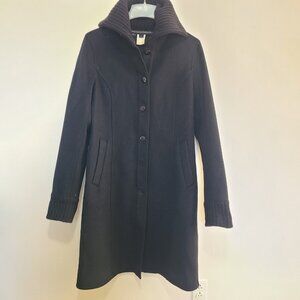 Sofia Cashmere Coat Women Size S Black 100% Cashmere